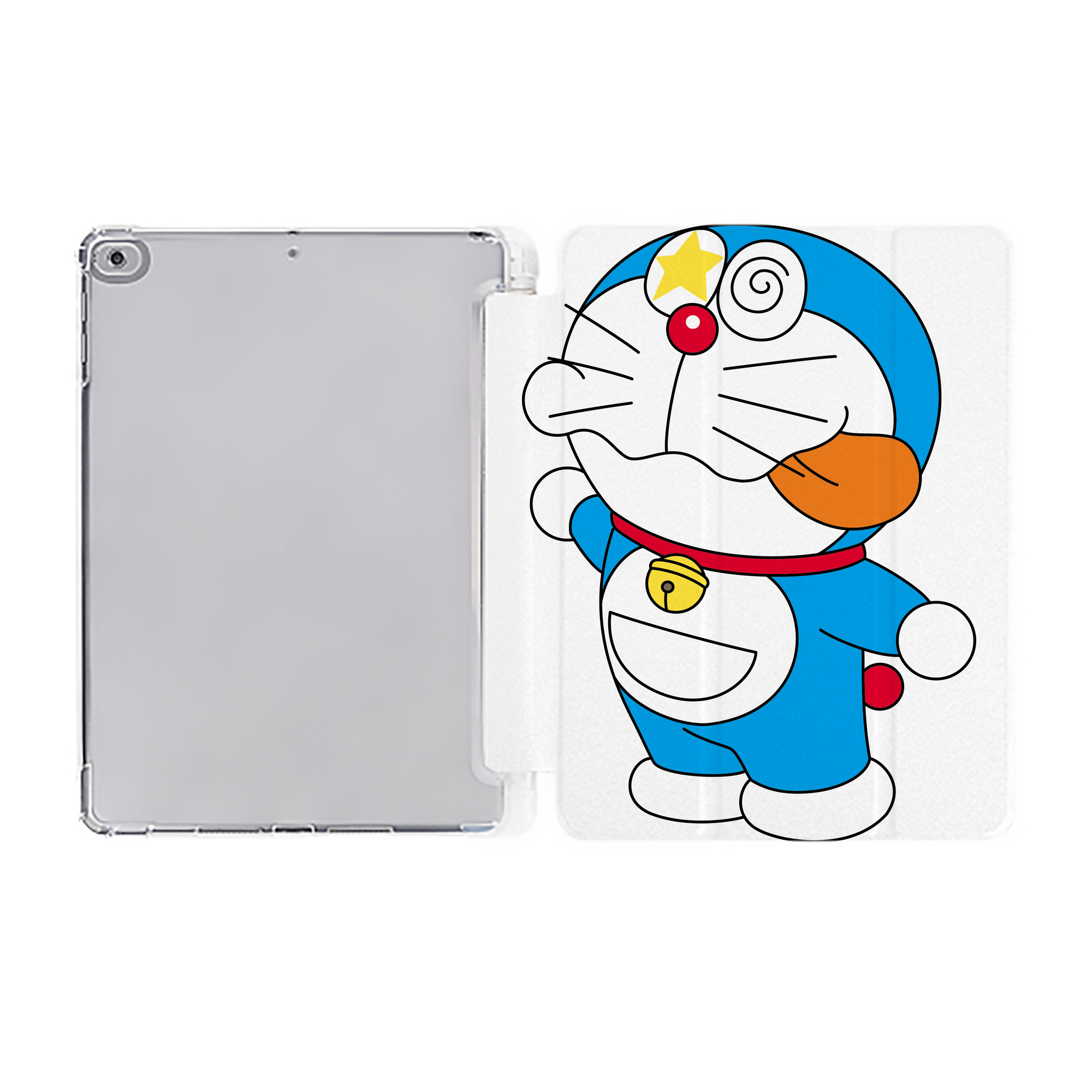 （画像用） ドラえもん Doraemon IPad ケース ペン収納付き 三つ折りスタンド PUレザー×シリコン 対応機種9.5/10.5/10.9インチ